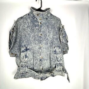 Oversized Denim Punk Grunge Unique Short Jacket